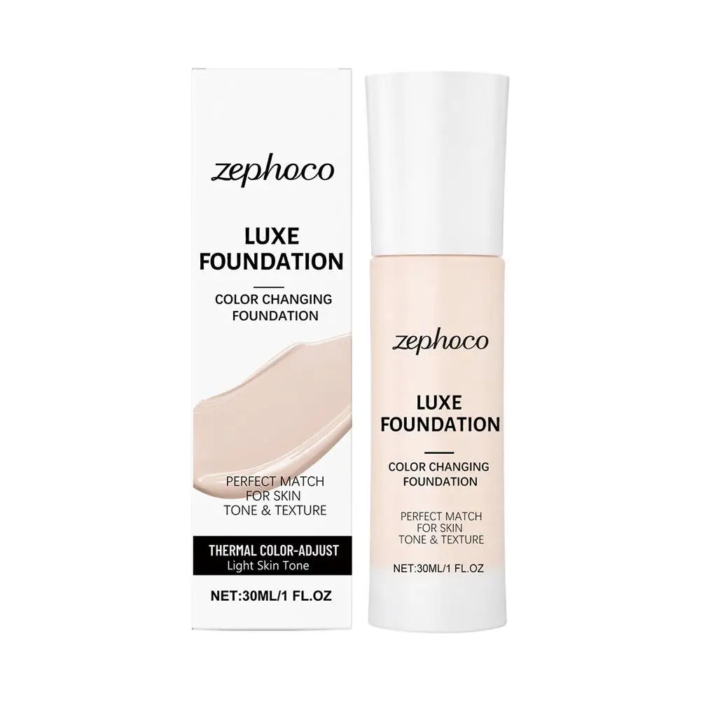 Tidesmit Zephoco Luxe thermal color changing liquid foundation shade swatch for long lasting moisturizing base