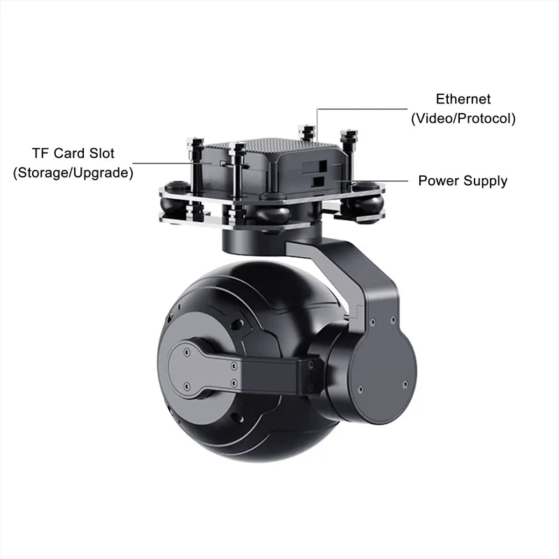 ZR10 2K 30X Zoom Gimbal Camera 3-Axis Stabilizer for UAV Professional Drones Tidesmit