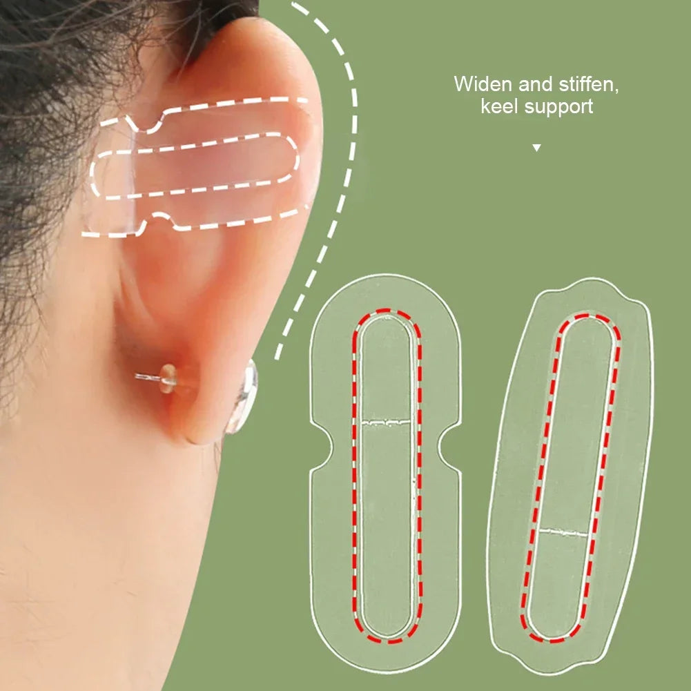 5sheets Elf Ear Support Stickers Invisible Ear Corrector Earlobe Support Patches Elf Ear Makeup V-Face Stickers Easy Use