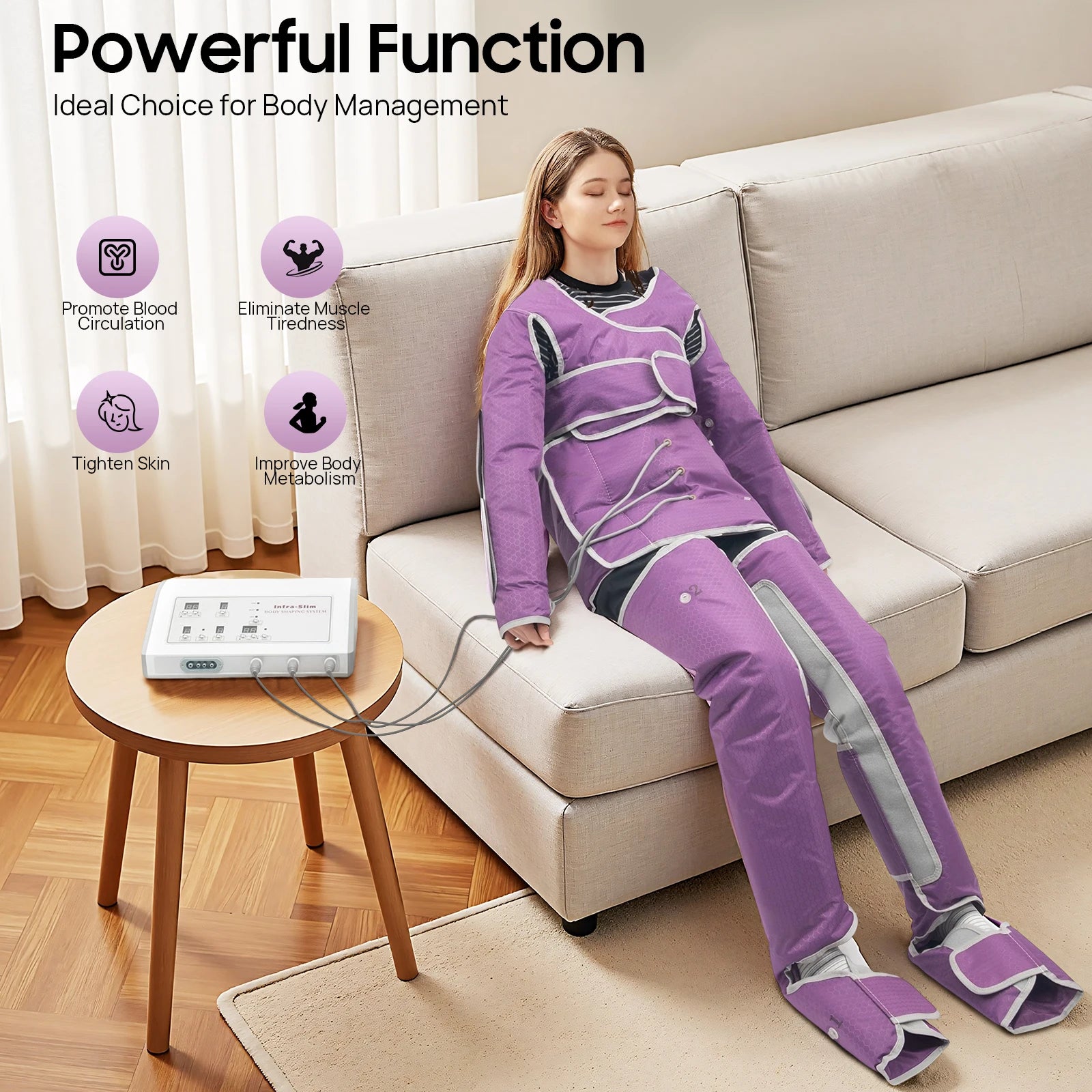 Full Body Massage Suit with Infrared Heat Therapy - 220V Portable Device Body Shaping Massage Equipment Tidesmit