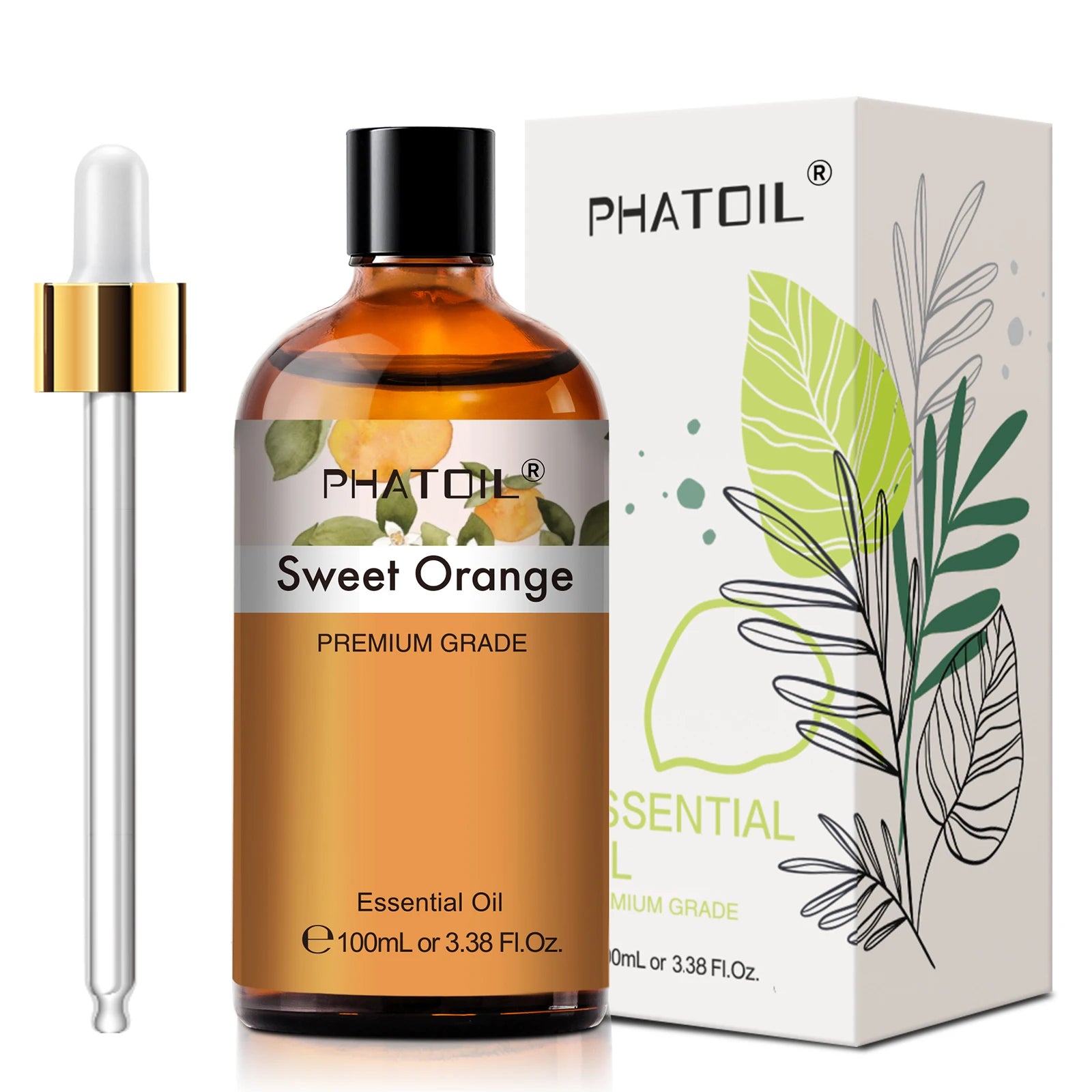 PHATOIL 100ml Lavender Peppermint Lemon Eucalyptus Lemongrass Essential Oil Natural Plant Pure Essential Oils For Diffuser