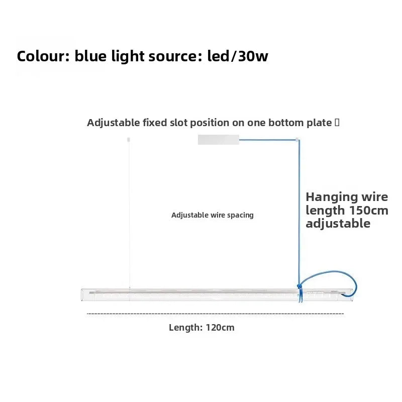 Modern LED Ring Light | Minimalist Adjustable Linear Studio Lighting blue 120cm Tidesmit