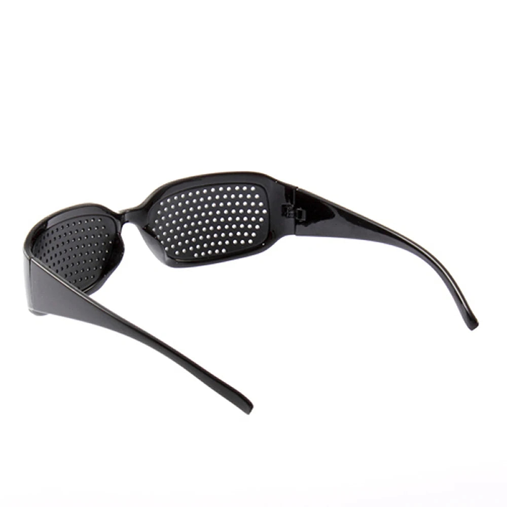 Pin Hole Glasses for Eye Strain Relief - Black Adjustable Frame Tidesmit