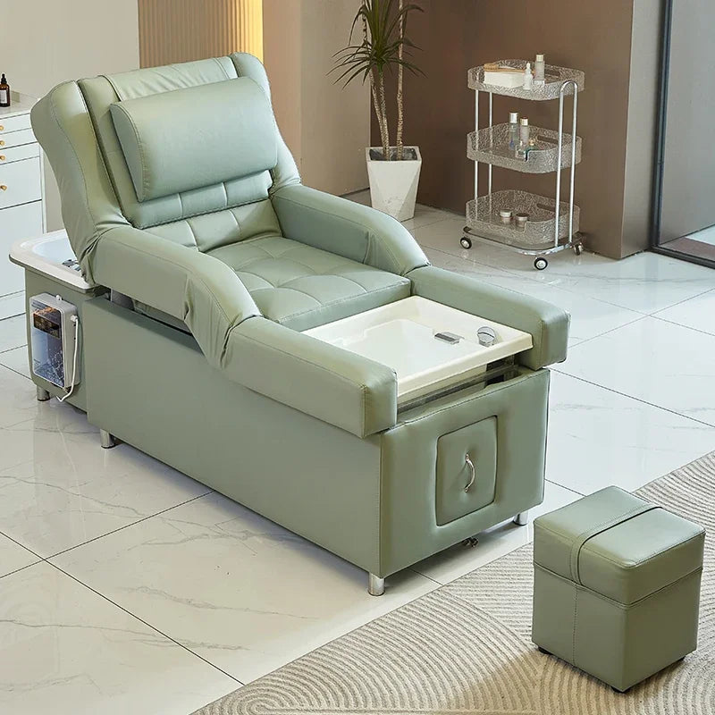 Electric Shampoo Bed for Head Therapy | Adjustable Salon Sofa | Tidesmit Massage Chairs Tidesmit