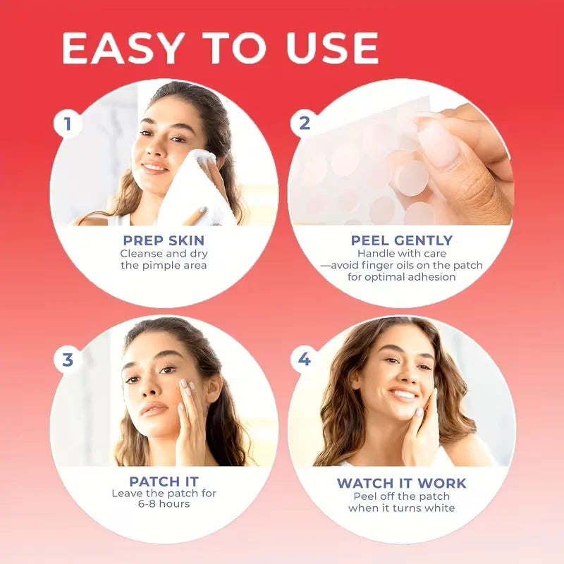 39Pcs Hydrocolloid Acne Patches, Professional Blemish Absorbing Pimple Stickers, Invisible Breathable Facial Skin Care Patch