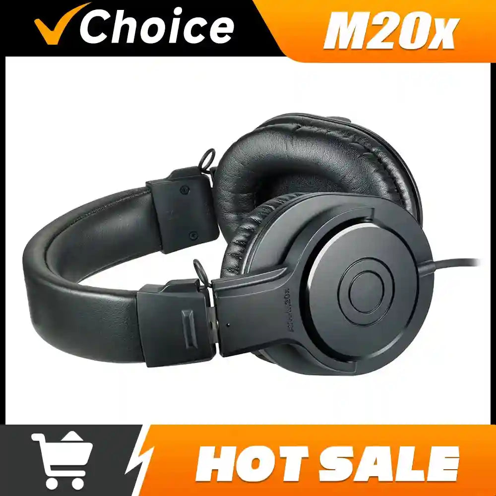ATH-M20X Studio Monitor Headphones - Closed-Back Over-Ear Design Tidesmit