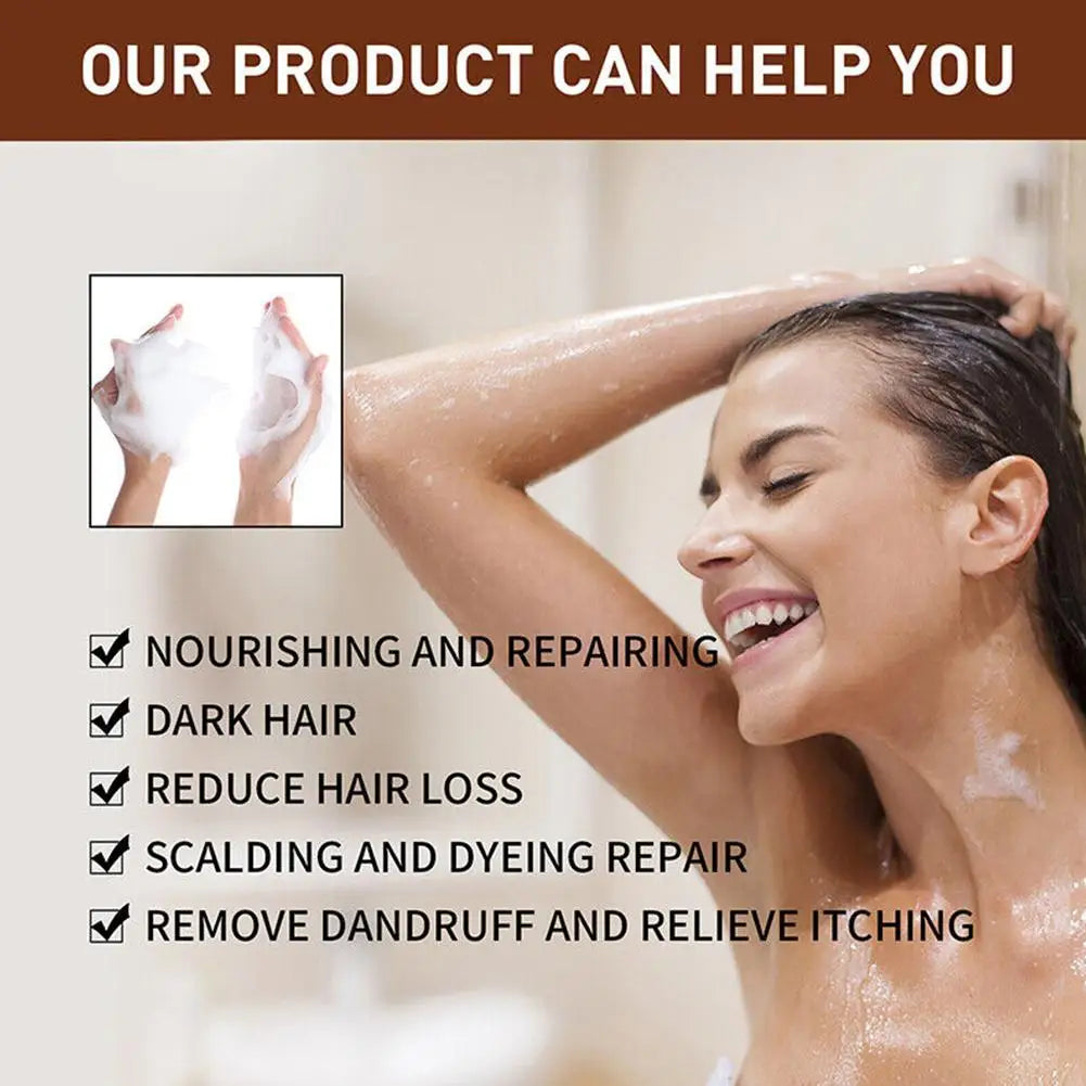 Polygonum Hair Darkening Shampoo Soap Repair Gray White Hair Color To Black Shampoo Soap Hair Nourishing Handmade Shampoo Soap
