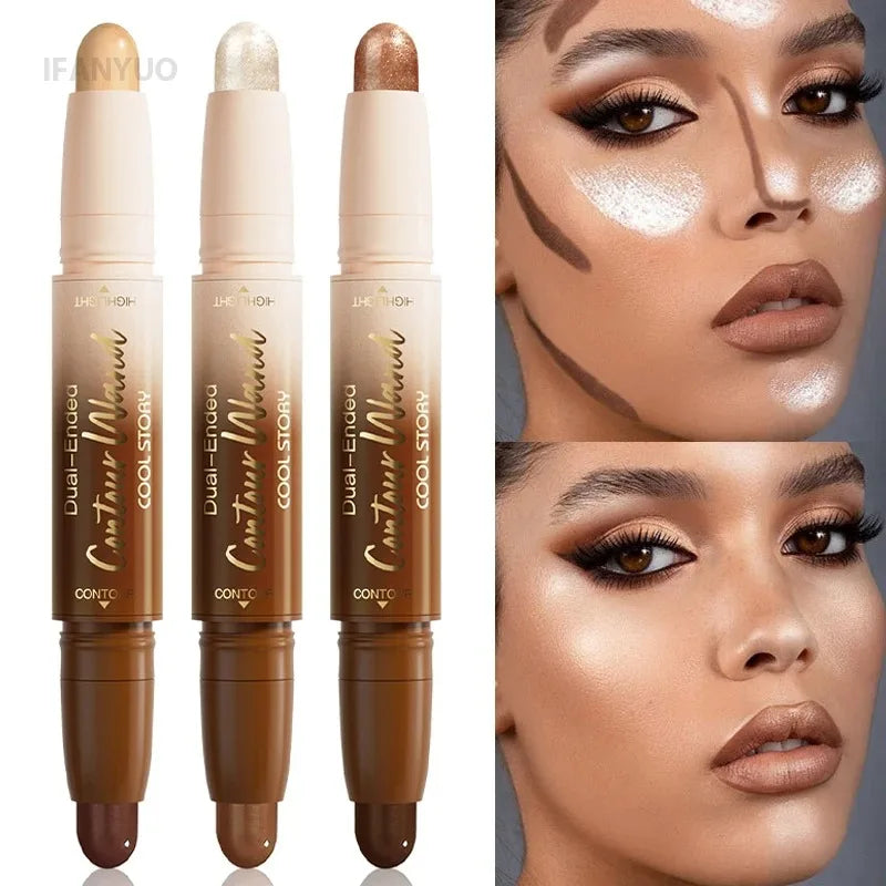 Tidesmit double-ended contour stick for face makeup showing waterproof full coverage cream highlight and shadow blend