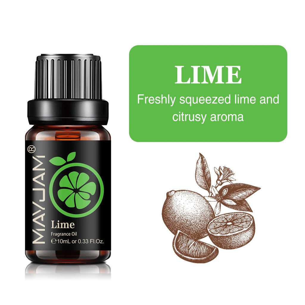 MAYJAM 10ML Fruit Fragrance Oil Strawberry Watermelon Mango Coconut Cherry For Humidifier Candle Soap Making Air Freshener