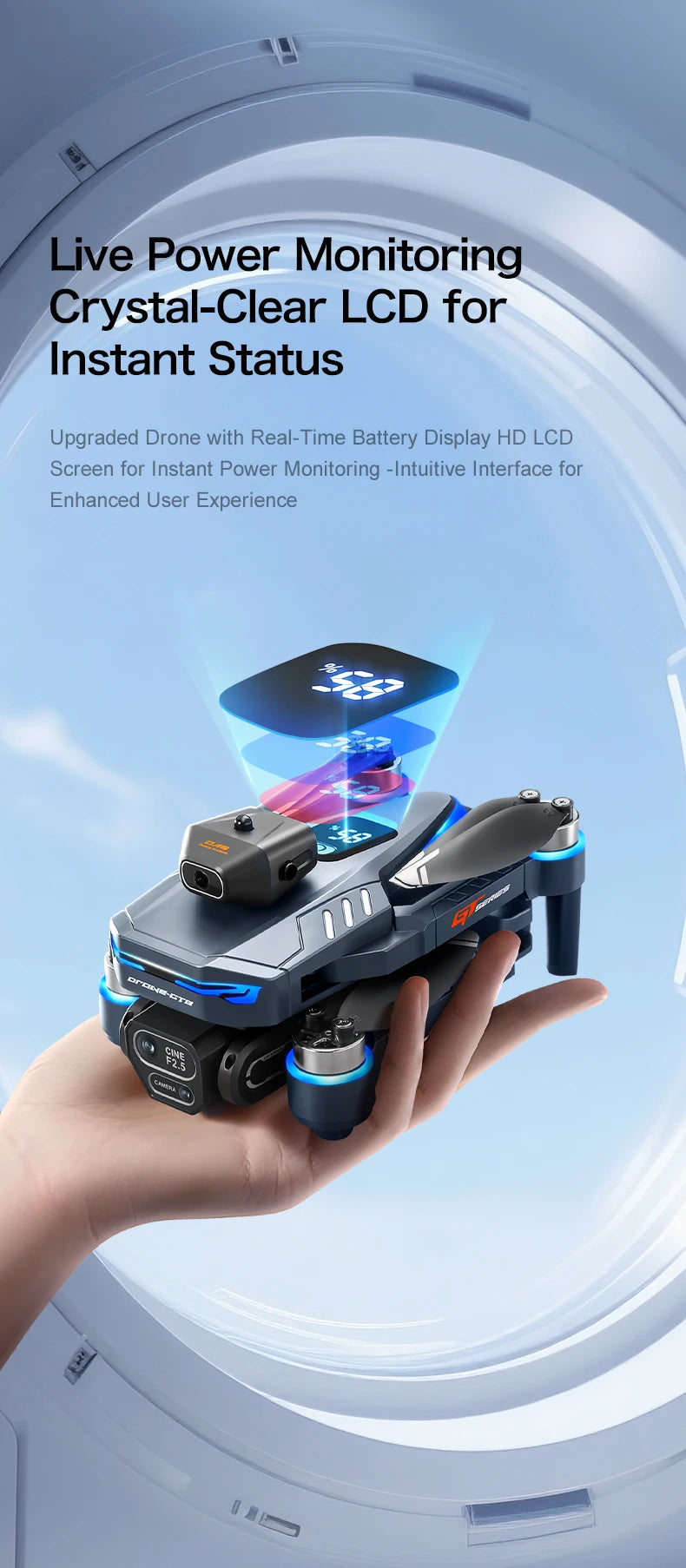 4K Camera Drone Foldable Obstacle Avoidance Quadcopter GT8 Series Tidesmit