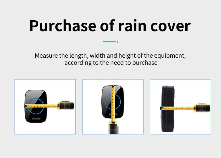 CACAZI Waterproof Cover For Wireless Doorbell Button Smart Ring Chime Button PC Transparent Outdoor Rain-cover Home Case New