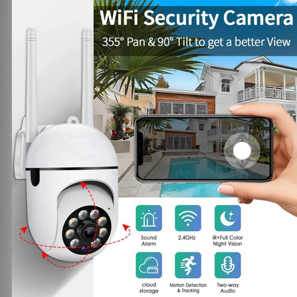 Wifi Surveillance Camera 8MP HD Wireless Security PTZ Camera AI Human Tracking Two-way Audio Color Night Vision Home IP Camera