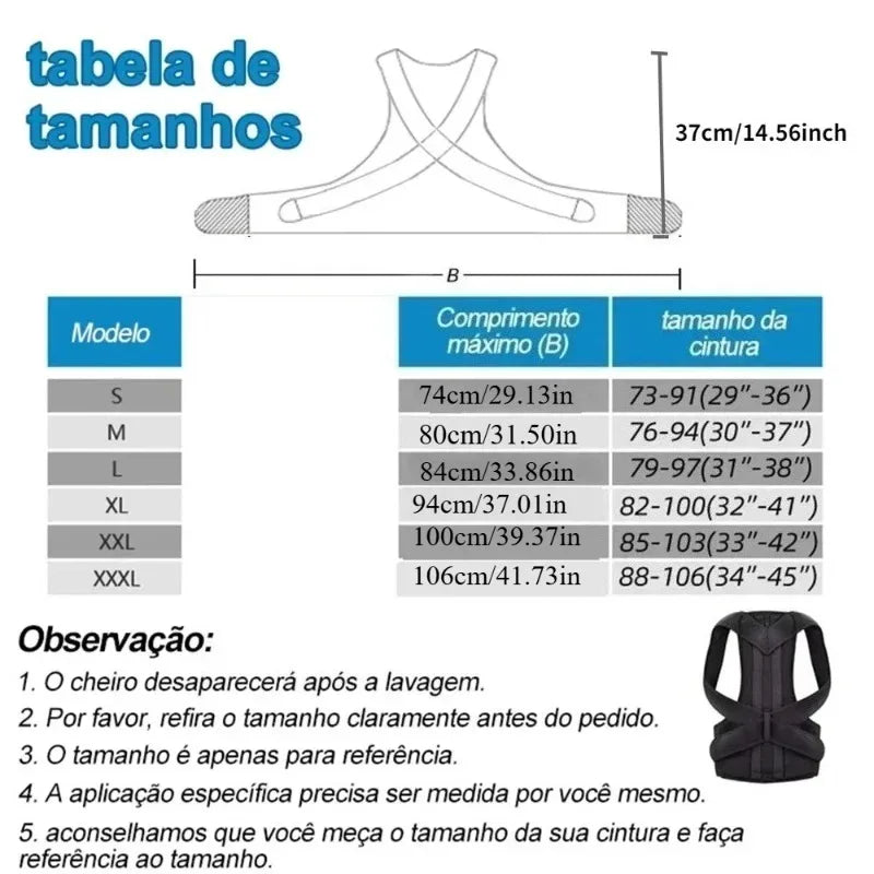 Back Brace Posture Corrector for Women & Men, Adjustable Back Lumbar Support Belt Shoulder Posture Support for Improve Scoliosis