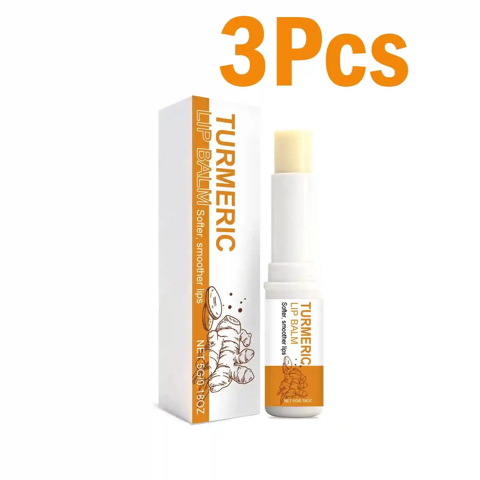 Turmeric Lip Balm – Moisturizing Dark Lip Treatment by Tidesmit Lip Care 3 x 5g Boxed Tidesmit