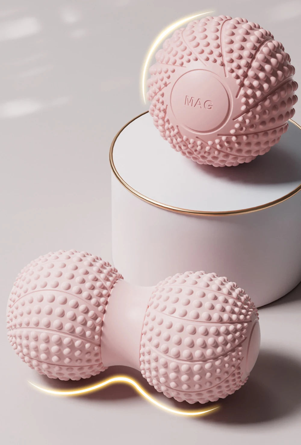 Peanut Massage Ball for Deep Tissue Back Pain Relief - 6.5cm TPE Tool Back Massage Instrument Tidesmit