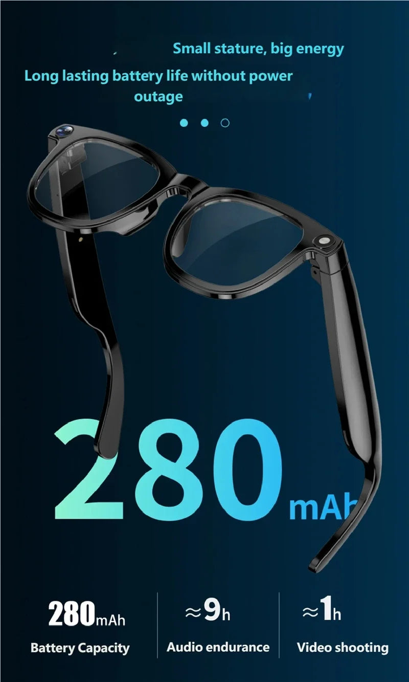 Smart Glasses with AI Voice Translation & Video Recording - Tidesmit Tidesmit
