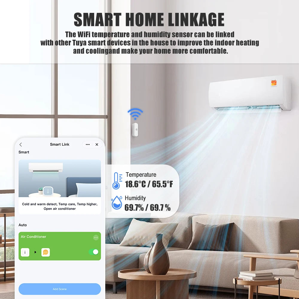 WiFi Temperature Humidity Sensor: Smart Home Remote Monitor Tidesmit