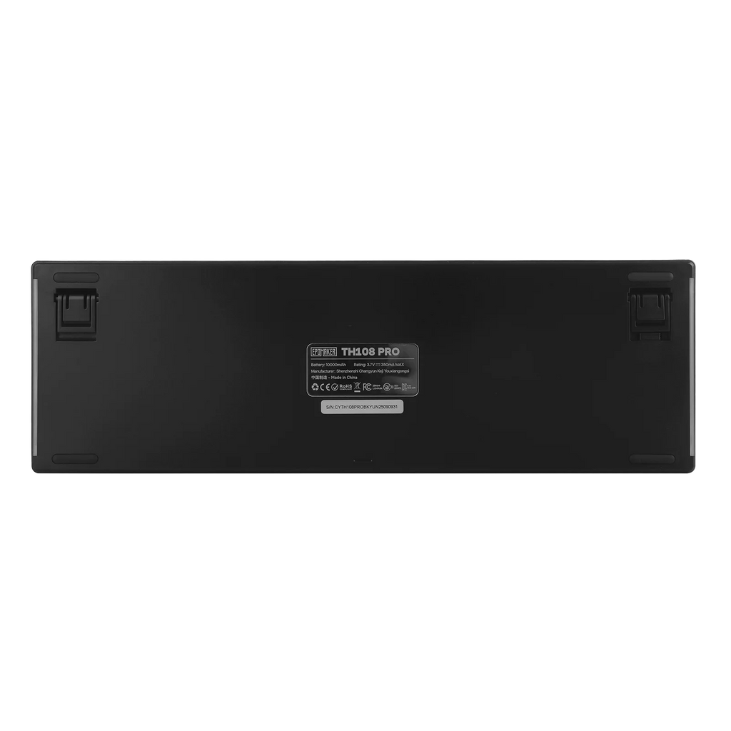 EPOMAKER TH108 PRO 100% Full-Sized Gasket-Mounted Wired/BT/2.4Ghz Wireless Mechanical Keyboard with Screen & Knob RGB Backlight