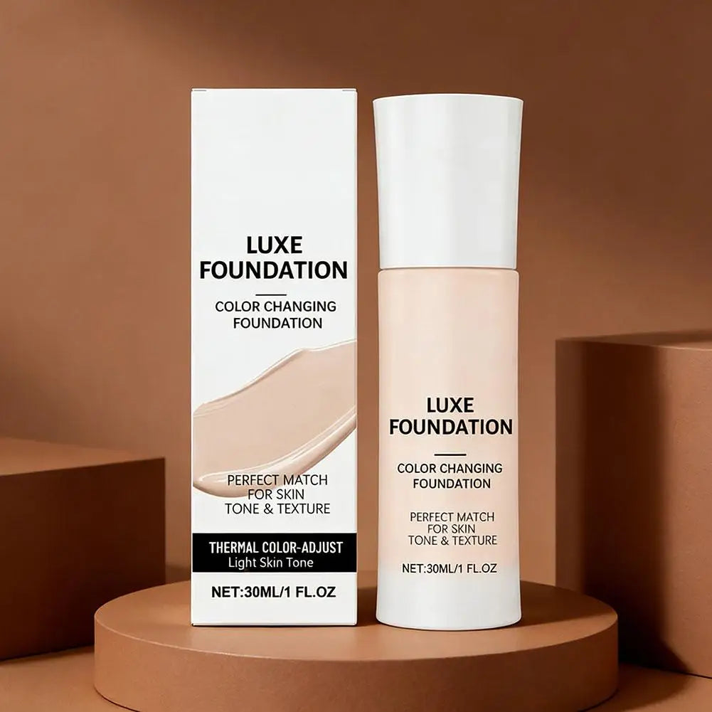 Tidesmit thermal color changing liquid foundation with matte oil control and intelligent tone matching for face