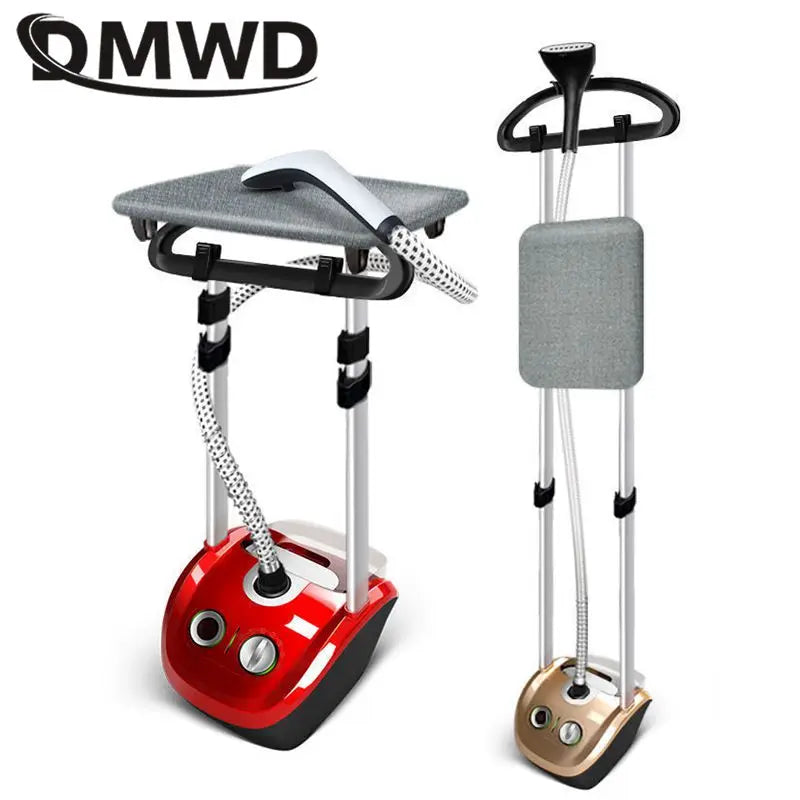 Tidesmit 2000W handheld garment steamer showing vertical ironing brush feature for efficient fabric care