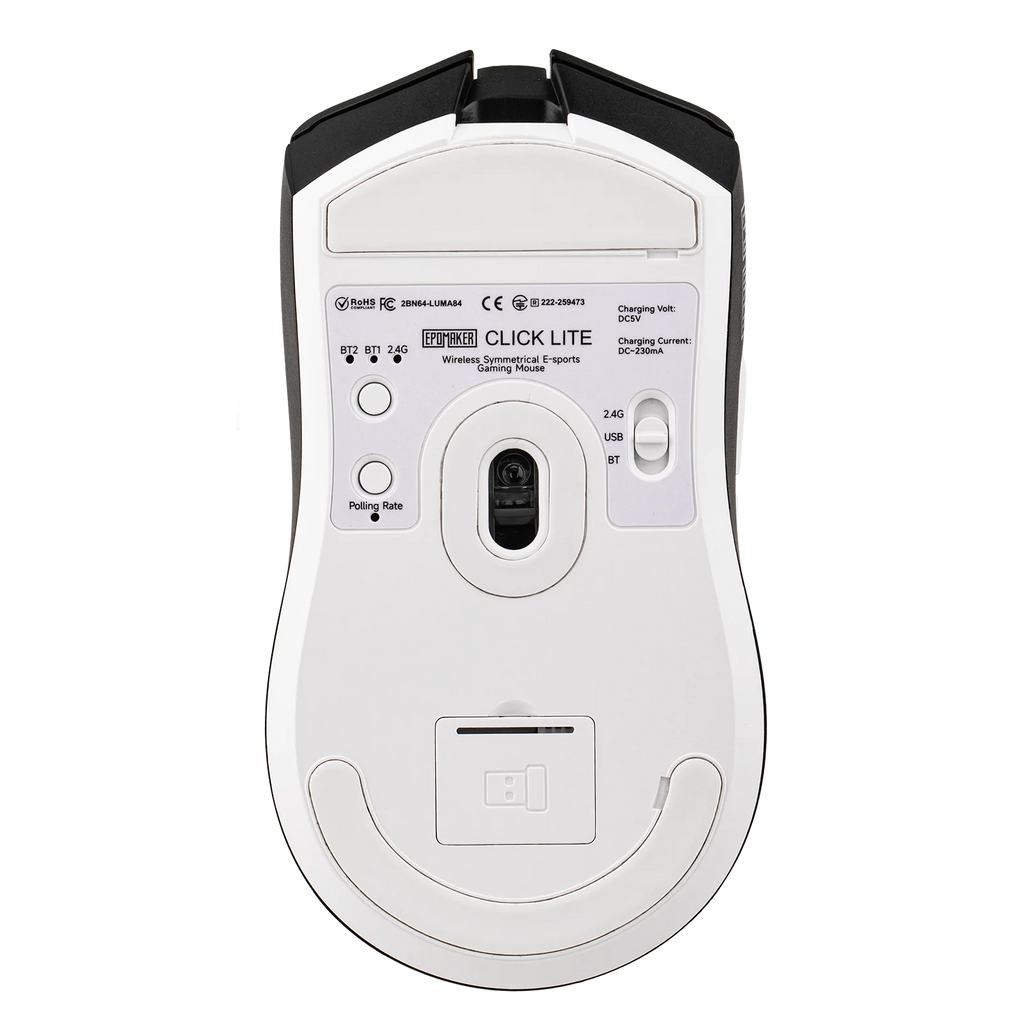 EPOMAKER Click Lite Tri-mode Wireless Ergonomic Contours Gaming Mouse with PAW3311 Sensor & 800–24 000 DPI for Gaming
