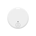 White mini Bluetooth GPS tracker for pets and keys. Compact smart locator for real-time anti-lost item tracking.
