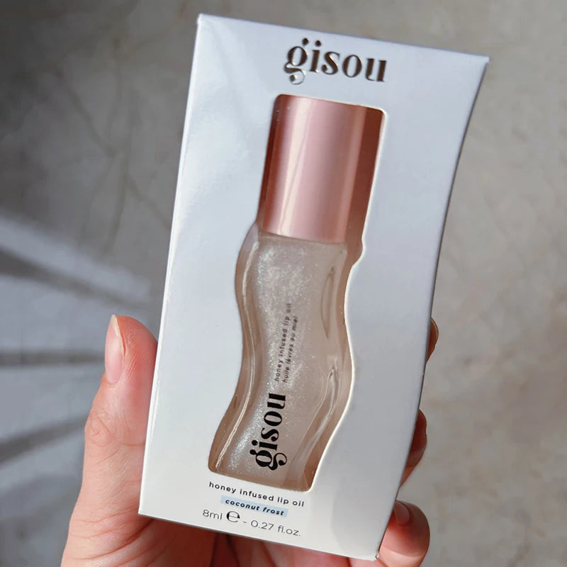 Moisturizing Lip Balm Oil Gloss – Hydrating Plumping Honey Gold Lip Care Coconut Frost Tidesmit