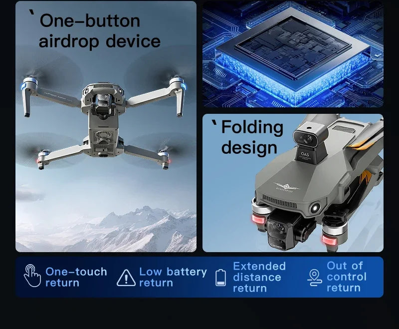4K GPS Drone with 3-Axis Gimbal & Obstacle Avoidance | KF100 MAX Tidesmit