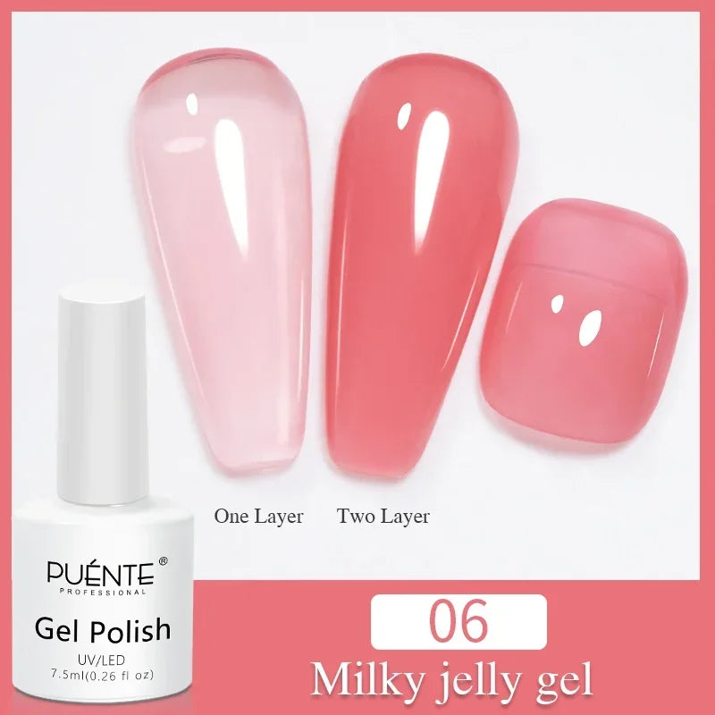 3D Sculpture Gel Nail Polish 15ml - Professional Soak Off Formula Permanent Makeup Machines milky jelly gel 06 Tidesmit