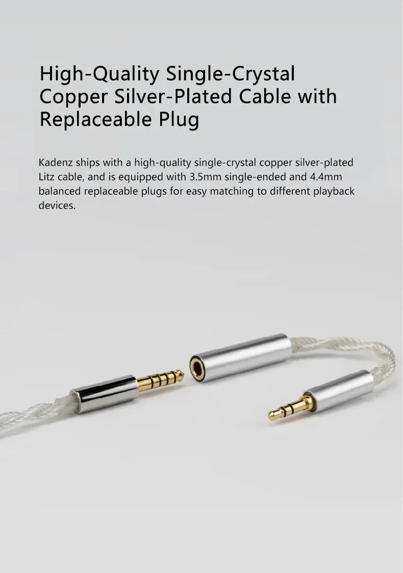 Moondrop Kadenz Dynamic Driver IEMs - 4.4mm Wired Audio by Tidesmit Tidesmit