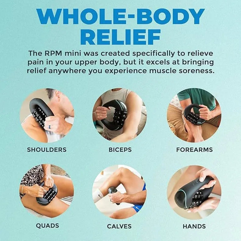 Mini Percussive Massager - Portable Muscle Recovery Tool (Type-C) Relaxation Treatment Tidesmit