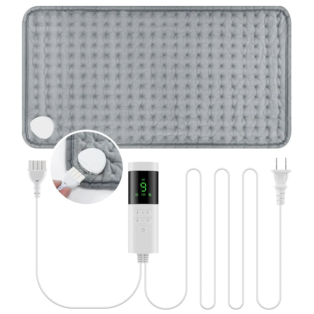 Electric Heating Pad for Back Pain Relief - 9 Heat Settings | Tidesmit Back Massage Instrument US Plug Tidesmit