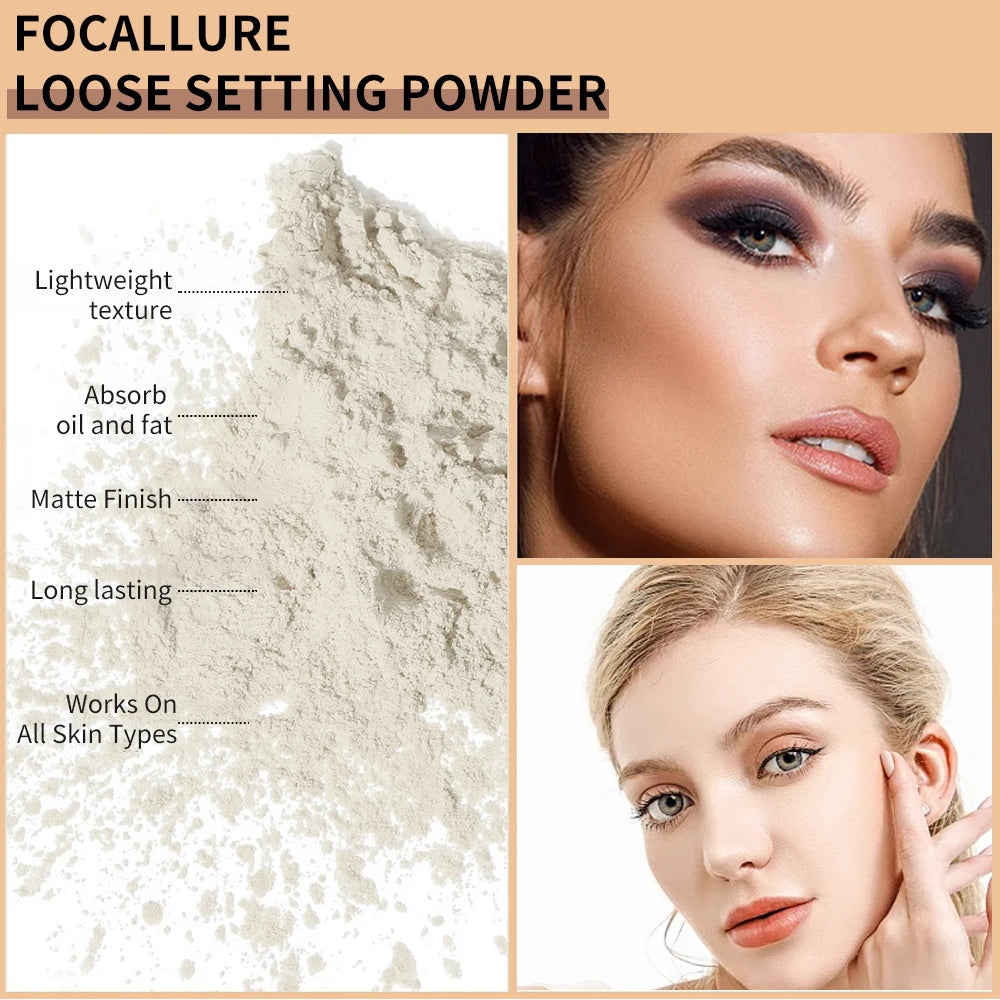 Tidesmit Banana Luxury loose powder for face makeup featuring oil-control matte finish texture close-up