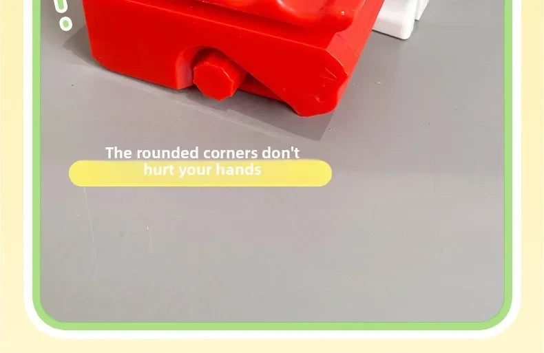 Red 3-in-1 portable cat scratching board cutter for DIY eco-friendly cardboard recycling and pet accessory crafting.