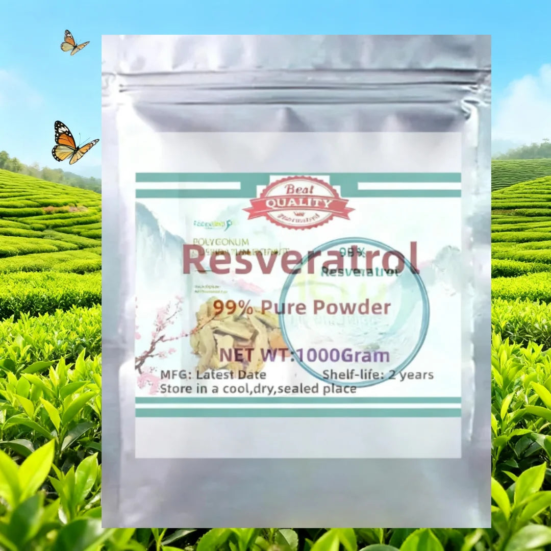 Customized packaging of 4-layer sealed bags on AliExpress for high-purity resveratrol supplements and tiger cane extract99%