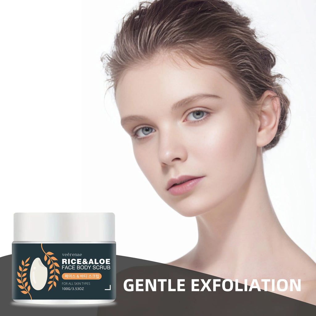 Rice And Aloe Face And Body Scrub | Gentle Exfoliating Skin Treatment Scrubs Treatments Tidesmit