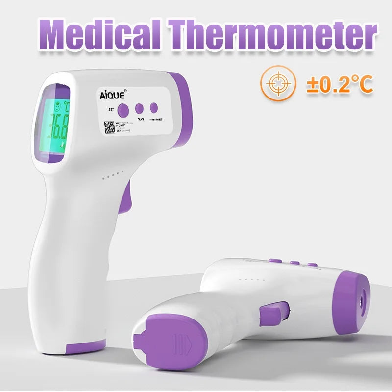 Digital Infrared Thermometer Forehead Body Non-Contact Fever Thermometers Or Medical Portable Finger Pulse Oximeter Blood Oxygen