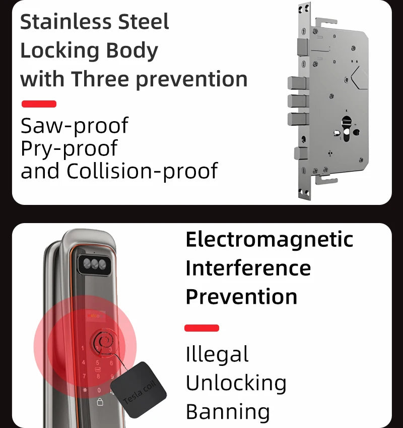 Wifi Wishome APP Face Recognition Smart Door Lock With Camera   Digital Door Lock Automatic Door Lock