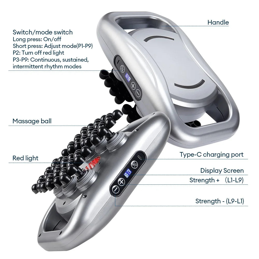 Deep Tissue Massage Gun with 66 Interchangeable Heads by Tidesmit Relaxation Treatment Tidesmit