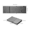 3-Folding Keyboard Mini Wireless Keyboard Foldable Dual Bluetooth Keyboard with Touchpad for Windows Android IOS iPad Phone