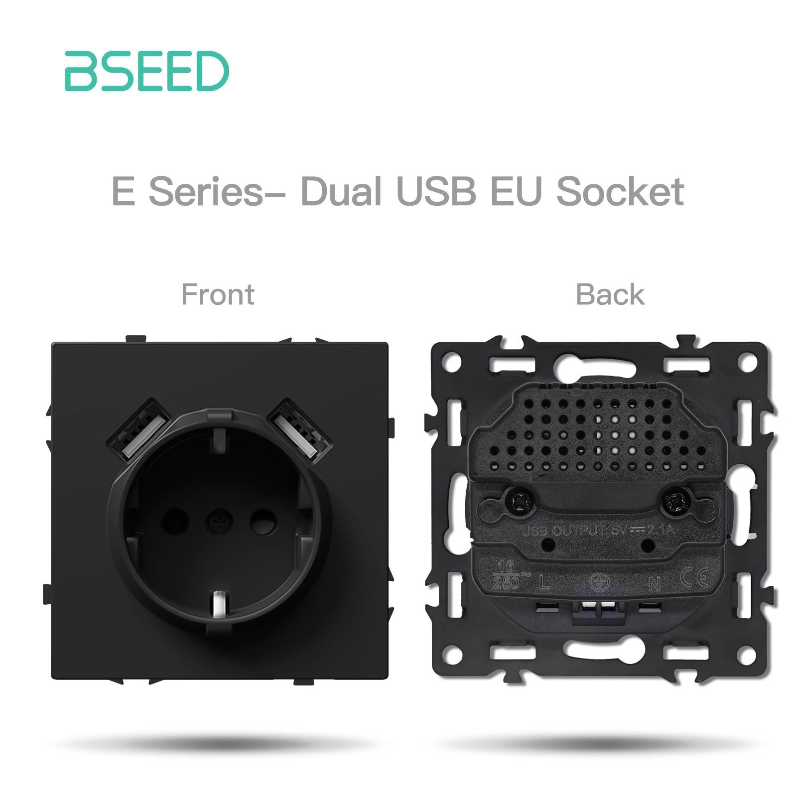 BSEED Zigbee Smart Electric Water Gas Boiler Floor Heating Thermostat Large Panels EU/FR Socket Modules Plastic Frames DIY Parts