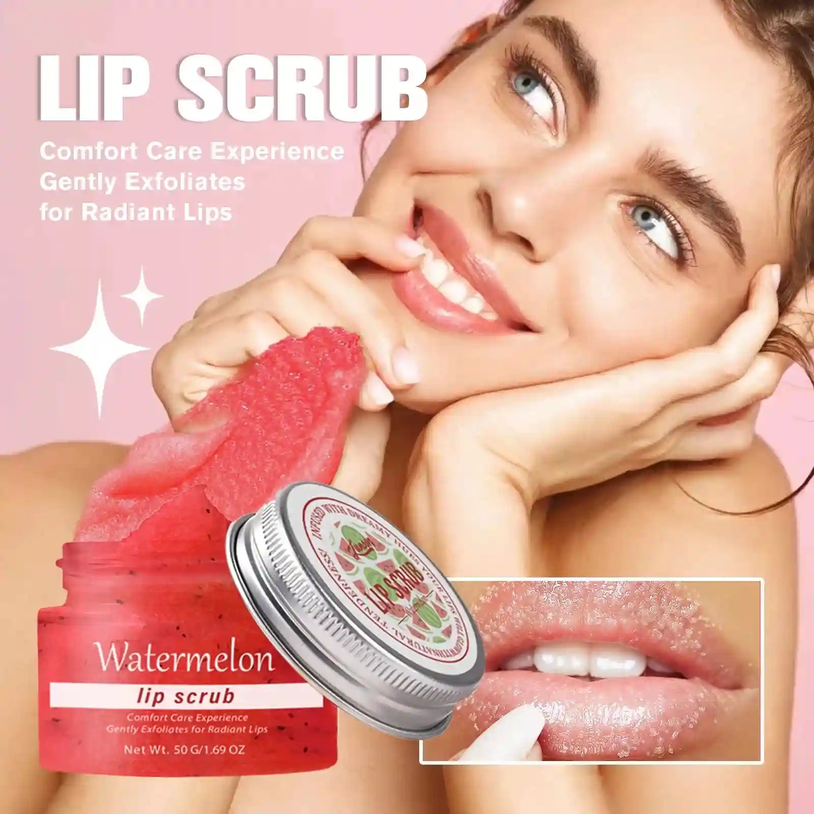 Watermelon Lip Scrub | Moisturizing Lip Treatment & Exfoliator by Tidesmit Lip Care Tidesmit