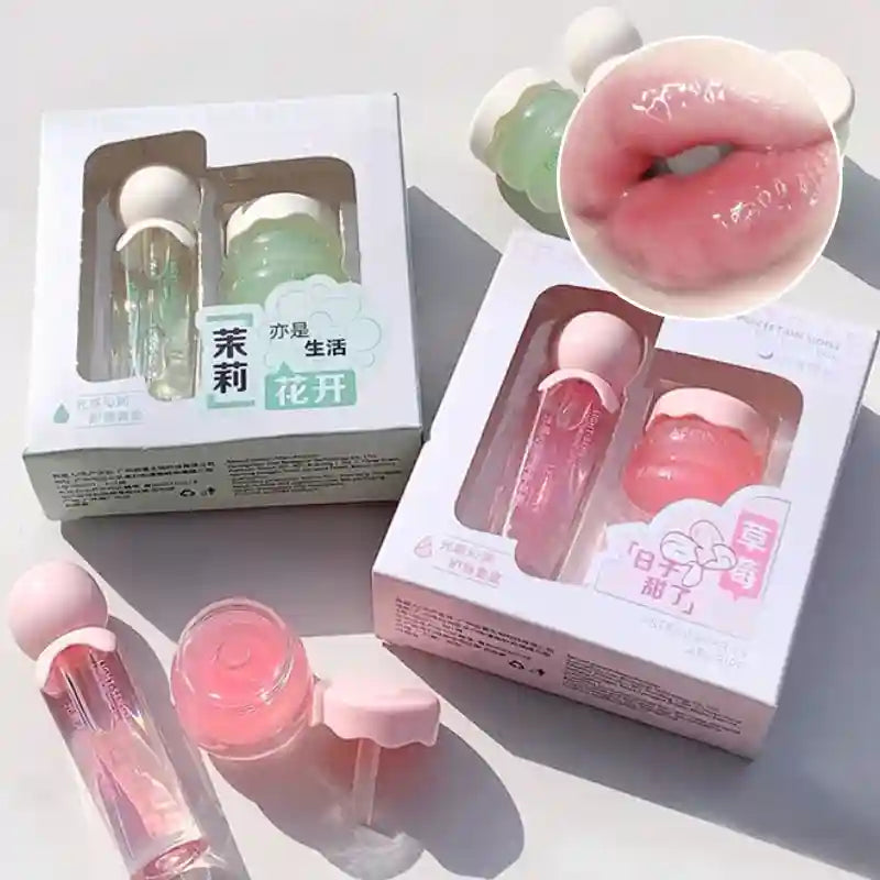 Lip Care Set: Moisturizing Jelly Balm Day & Night Duo by Tidesmit Lip Care Tidesmit