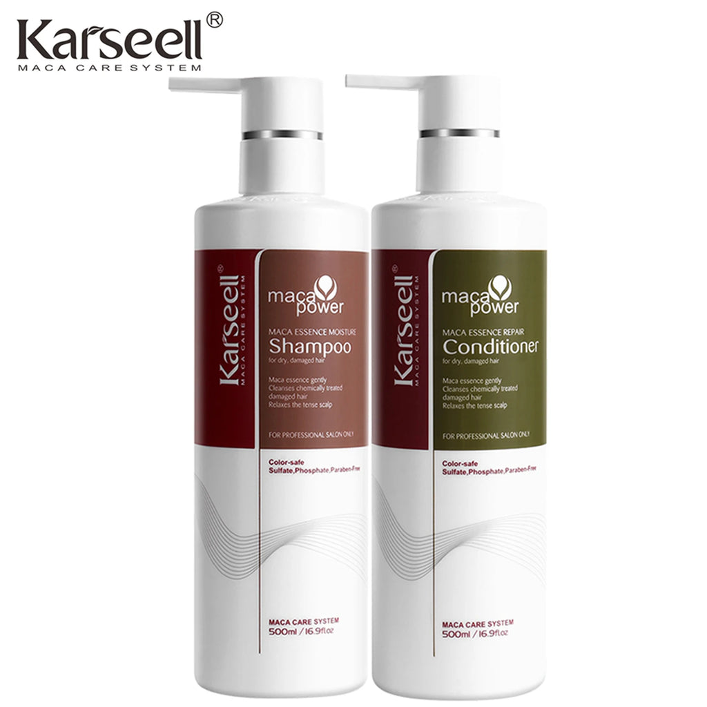Original Karseell Moisture Shampoo + Conditioner 500ml Argan Oil  Moisturizing Smooth Hair Care Set for Dry and Damaged Hair