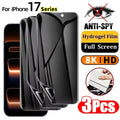 Privacy Screen Protector for iPhone | 3-Pack Anti-Spy Hydrogel Film 3 Pieces Anti Peeping Tidesmit