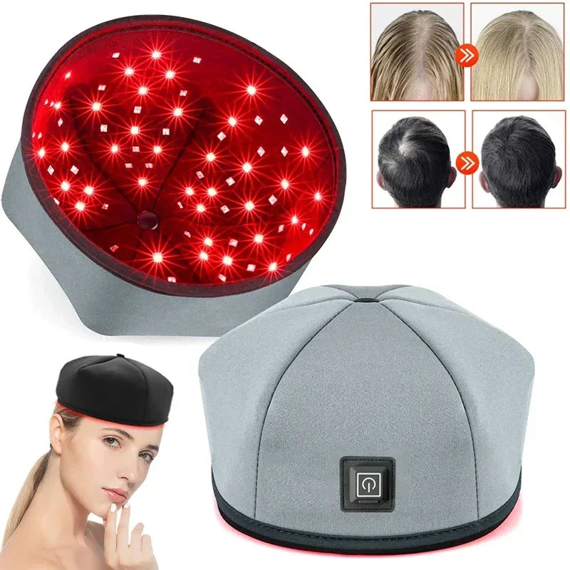 2024 New Red Light Therapy Cap Laser 660nm 830nm Red Near Infrared Hair Regrowth Hat Hair Loss Treatment Helmet Scalp Massager