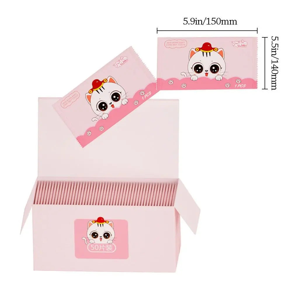 50pcs Fashion Disinfection Baby Wet Wipes Non woven fabric Portable Moist Paper Hand Cleaning Tissue Home