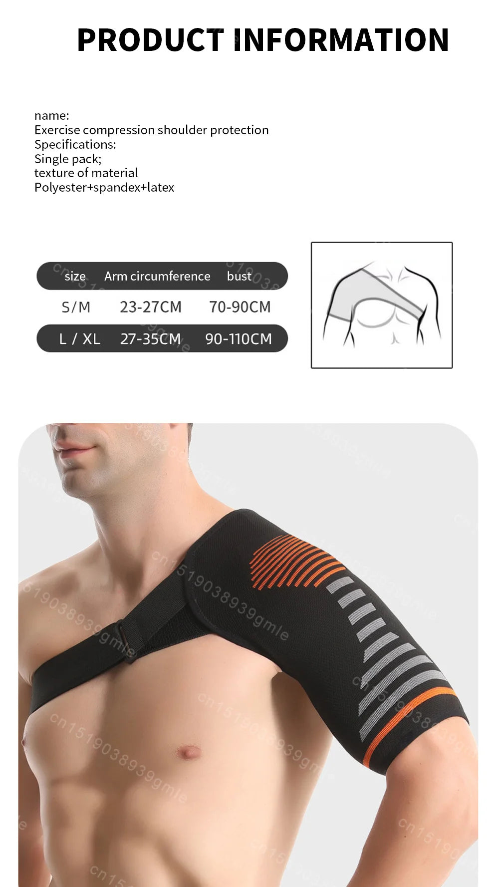 Shoulder Support Brace for Men Women Shoulder Support Orthopedic Sleeve Wrap Rotator Cuff Tendonitis Fits Right & Left Shoulder