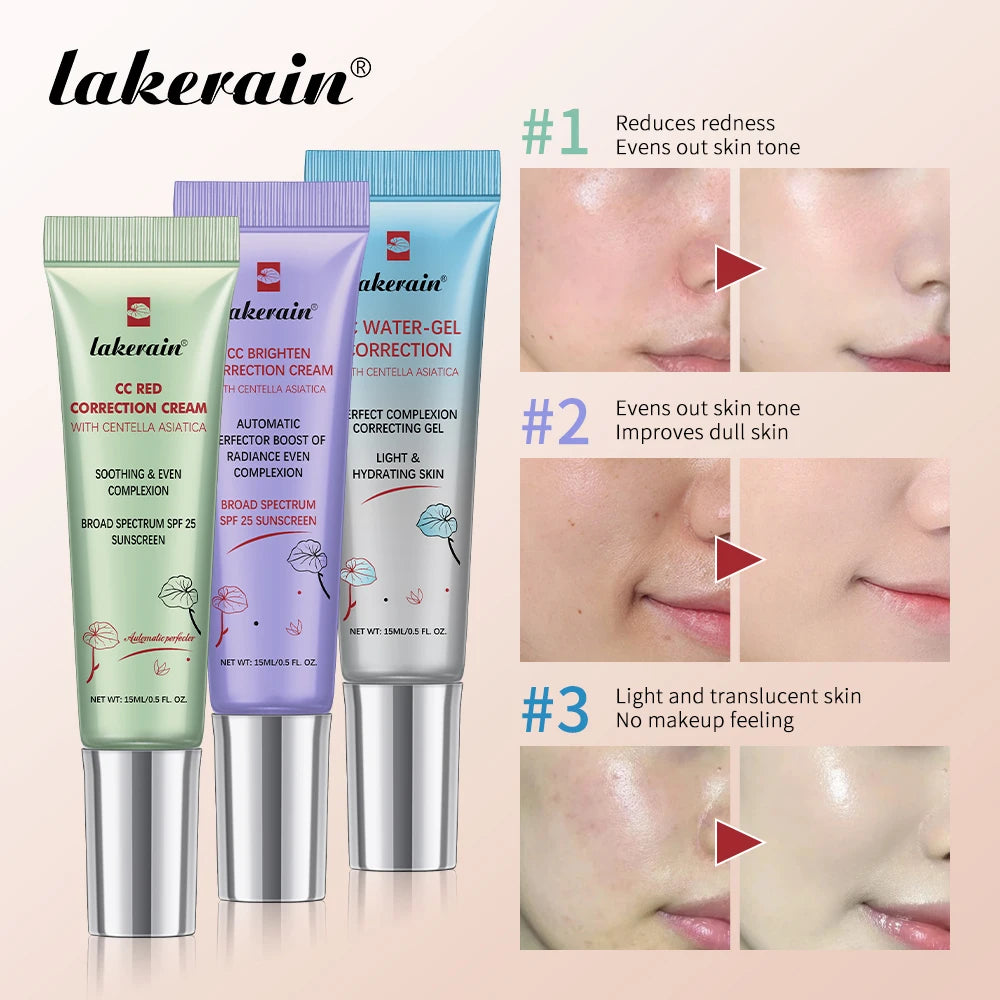 Tidesmit waterproof moisturizing CC brighten correction cream for long-lasting face makeup texture close-up