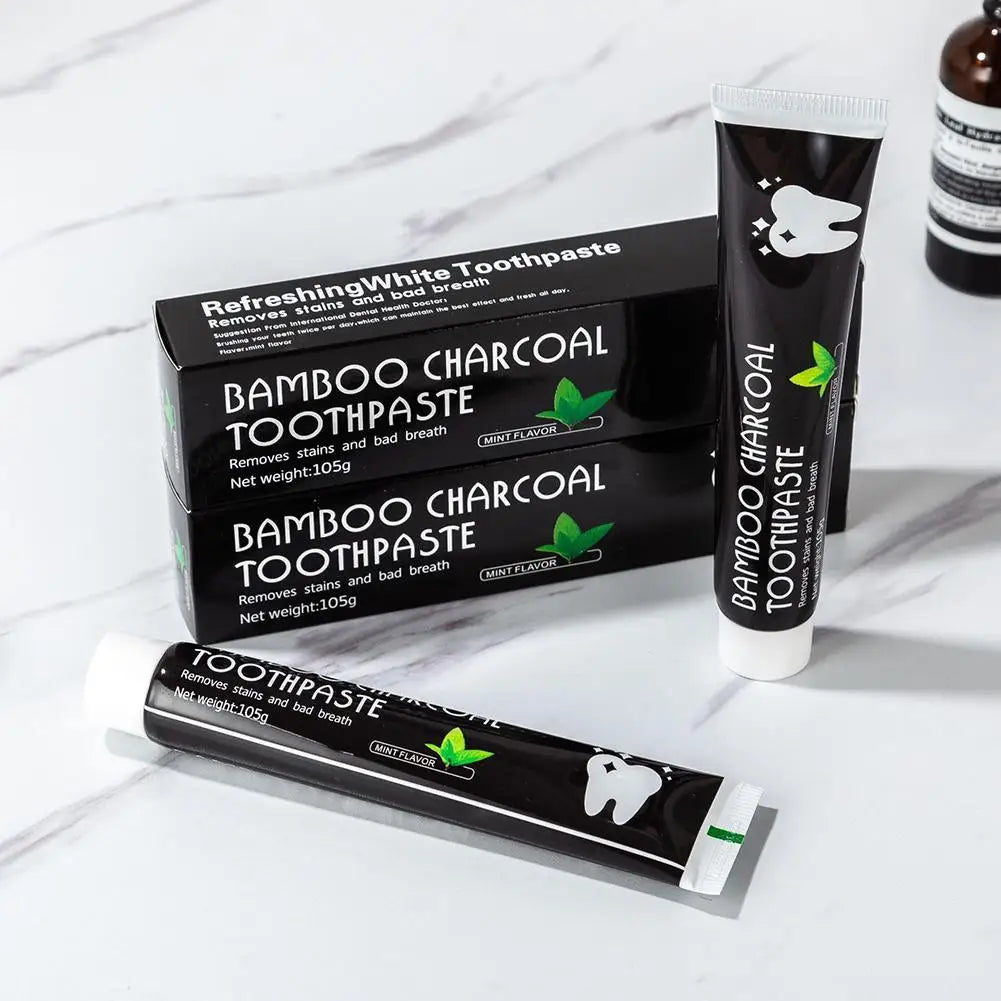 Tidesmit activated charcoal mint toothpaste for natural teeth whitening and deep stain removal